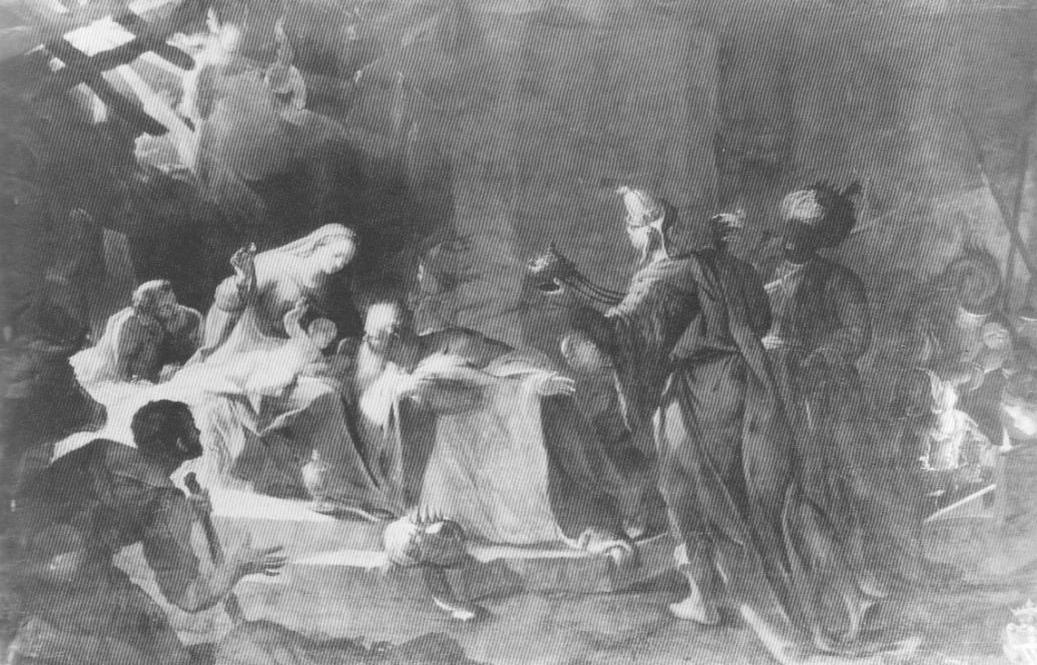 Adorazione dei Magi, adorazione dei Re Magi (dipinto, opera isolata) di Calvetti Alberto (sec. XVII)