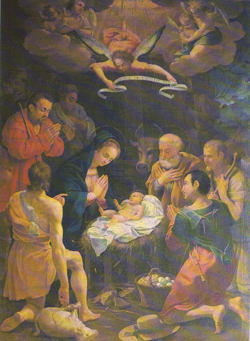 Adorazione dei pastori, adorazione dei pastori (dipinto, opera isolata) - ambito umbro-marchigiano (sec. XVII)