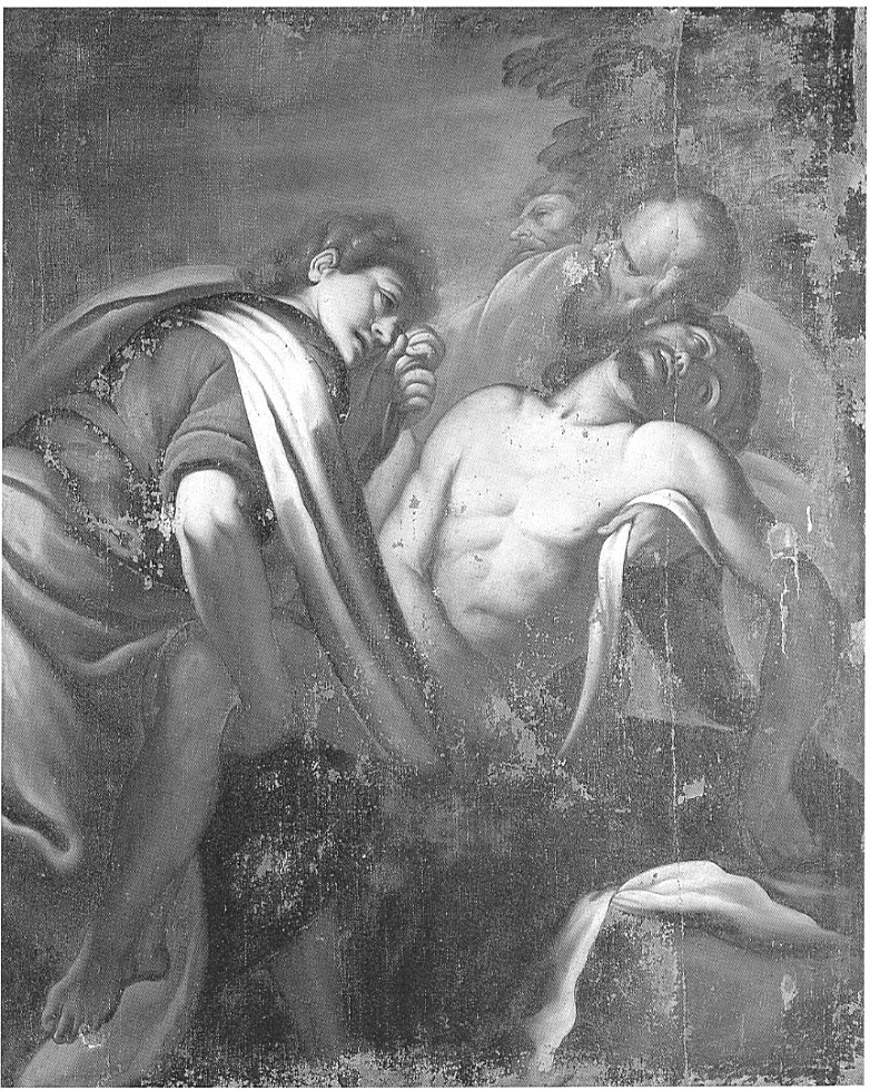 Deposizione nel sepolcro, deposizione di Cristo nel sepolcro (dipinto, opera isolata) di Procaccini Giulio Cesare (maniera) - ambito lombardo (?) (sec. XVII)