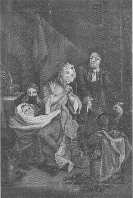 Scena di genere, interno con figure (dipinto, opera isolata) - ambito olandese (?) (sec. XVII)