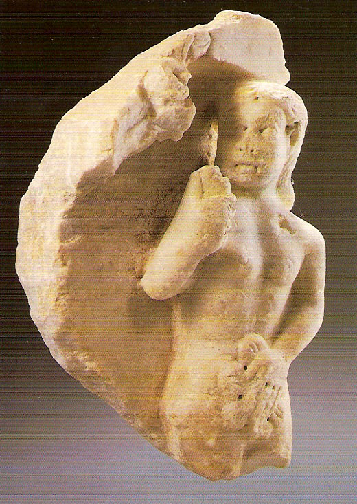 Eva tiene il frutto (rilievo, frammento) - ambito lombardo (sec. XII)