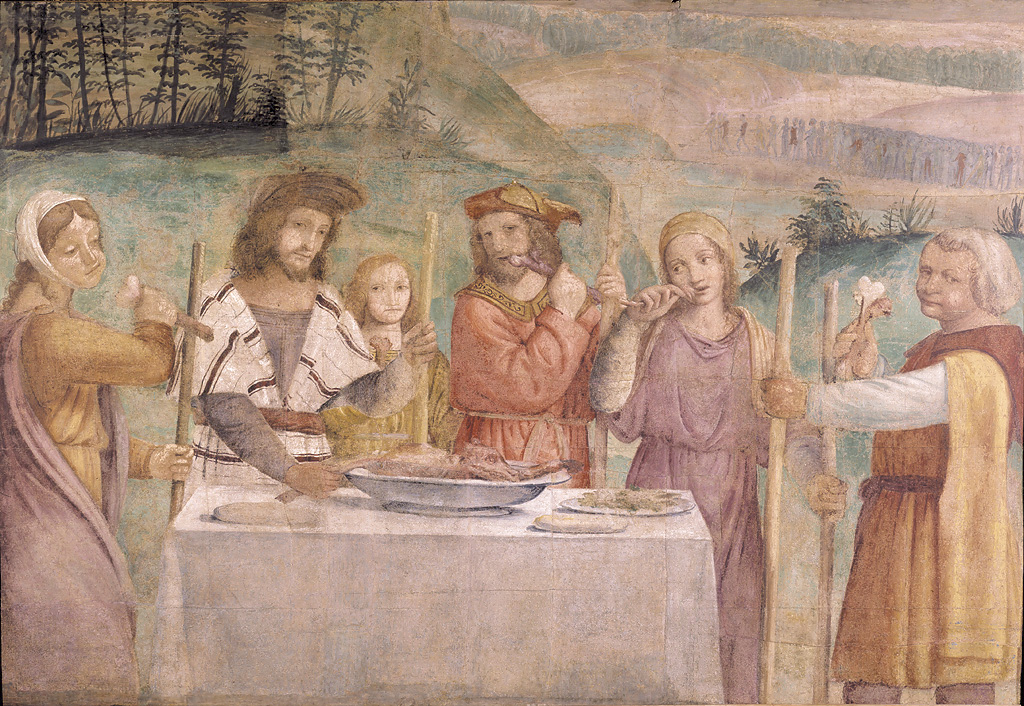 Celebrazione della Pasqua, Pasqua degli ebrei (dipinto, ciclo) di Luini Bernardino (primo quarto sec. XVI)