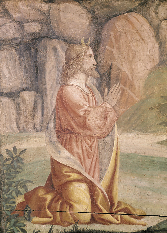 Preghiera di Mosè sul Monte Sinai, Mosè sul monte Sinai (dipinto, ciclo) di Luini Bernardino (primo quarto sec. XVI)