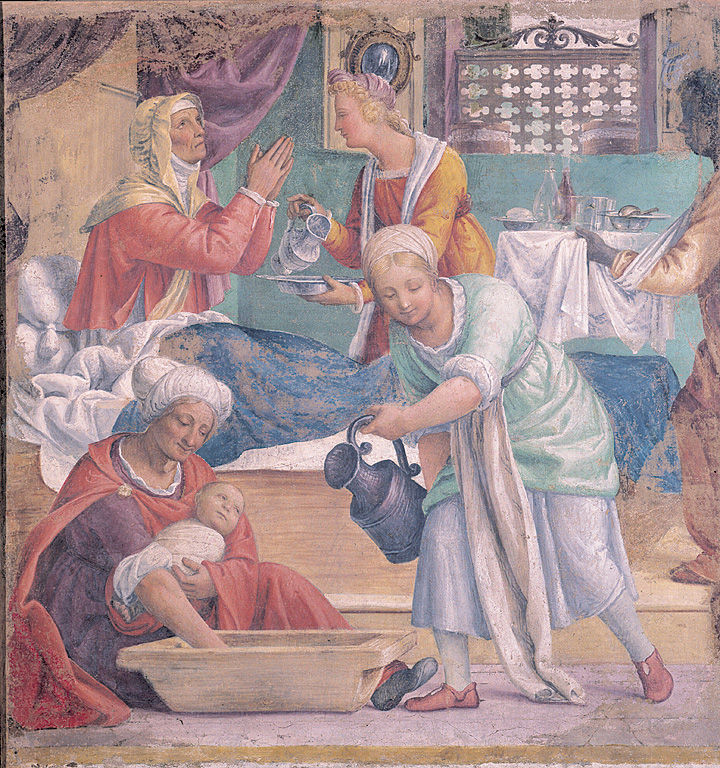 affreschi della Cappella di San Giuseppe, storie della vita di Maria Vergine e di San Giuseppe (dipinto, ciclo) di Luini Bernardino (primo quarto sec. XVI)