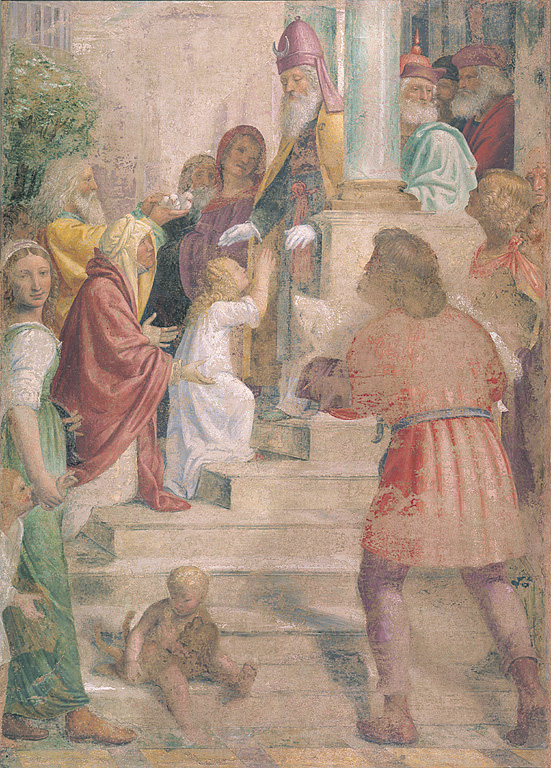 Presentazione di Maria al Tempio, presentazione di Maria Vergine al tempio (dipinto, ciclo) di Luini Bernardino (primo quarto sec. XVI)