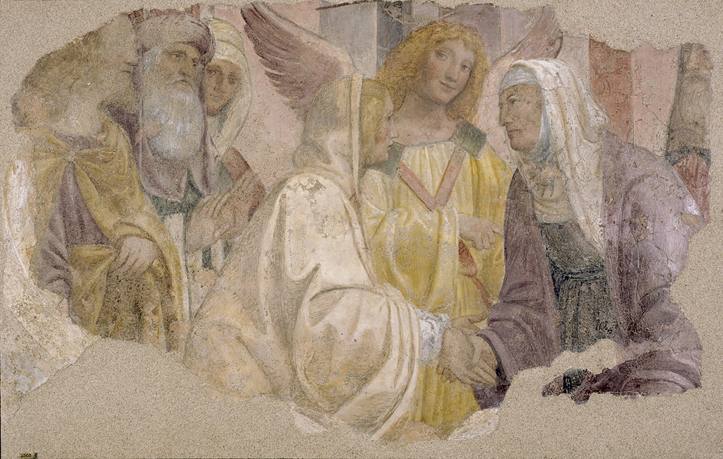 La visitazione, visitazione (dipinto, ciclo) di Luini Bernardino (primo quarto sec. XVI)