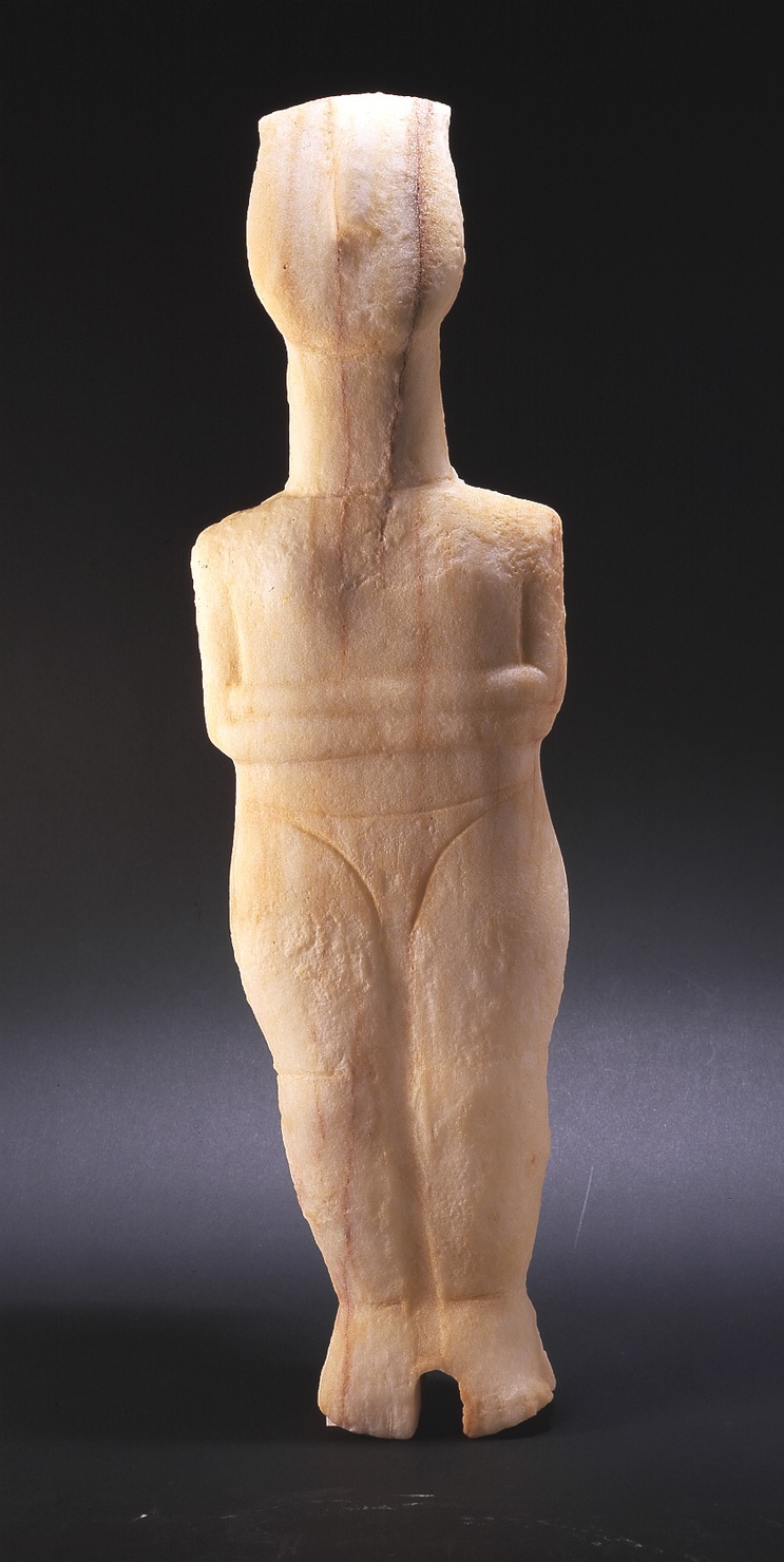Idolo femminile (statuetta, opera isolata) - manifattura delle Isole Cicladi (secc. XXV a.C./ XXII a.C)