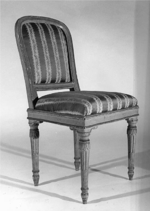 sedia, serie - manifattura lombarda (ultimo quarto sec. XVIII)