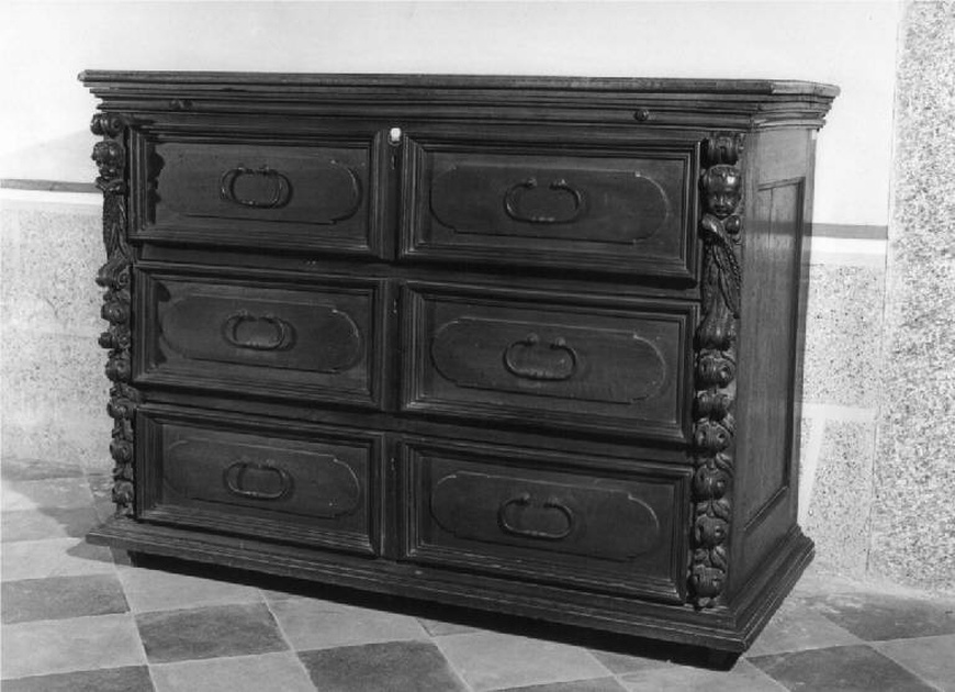 cassettone, opera isolata - manifattura lombarda (sec. XVII)