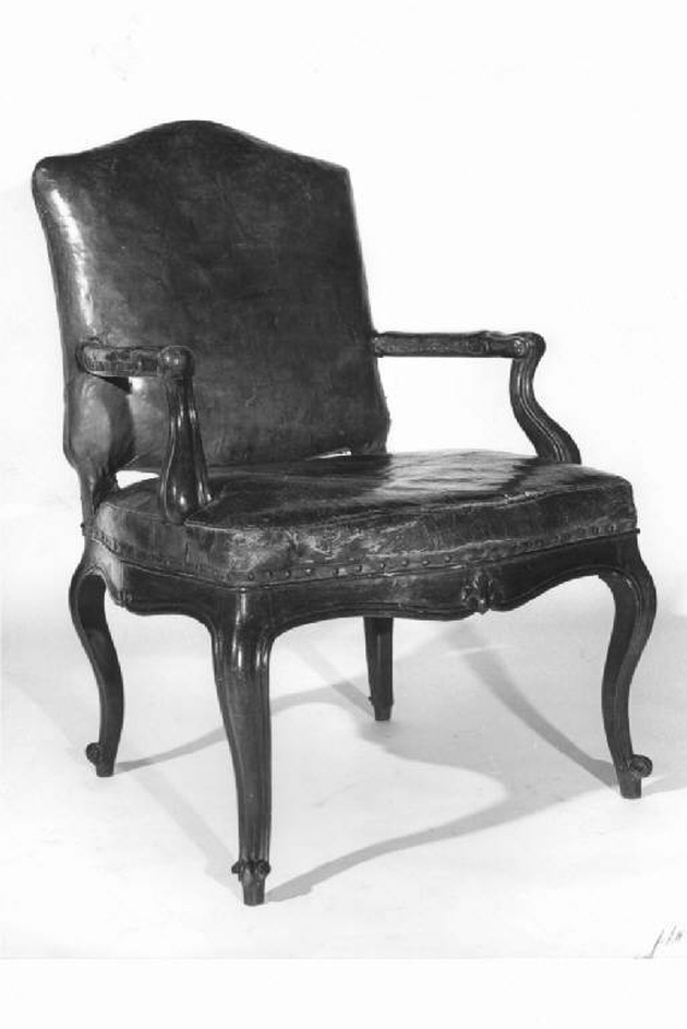 poltrona, opera isolata - manifattura piemontese (prima metà sec. XVIII)