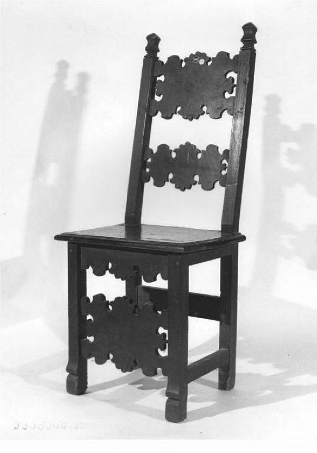 sedia - fratina, opera isolata - produzione Italia settentrionale (sec. XVII)