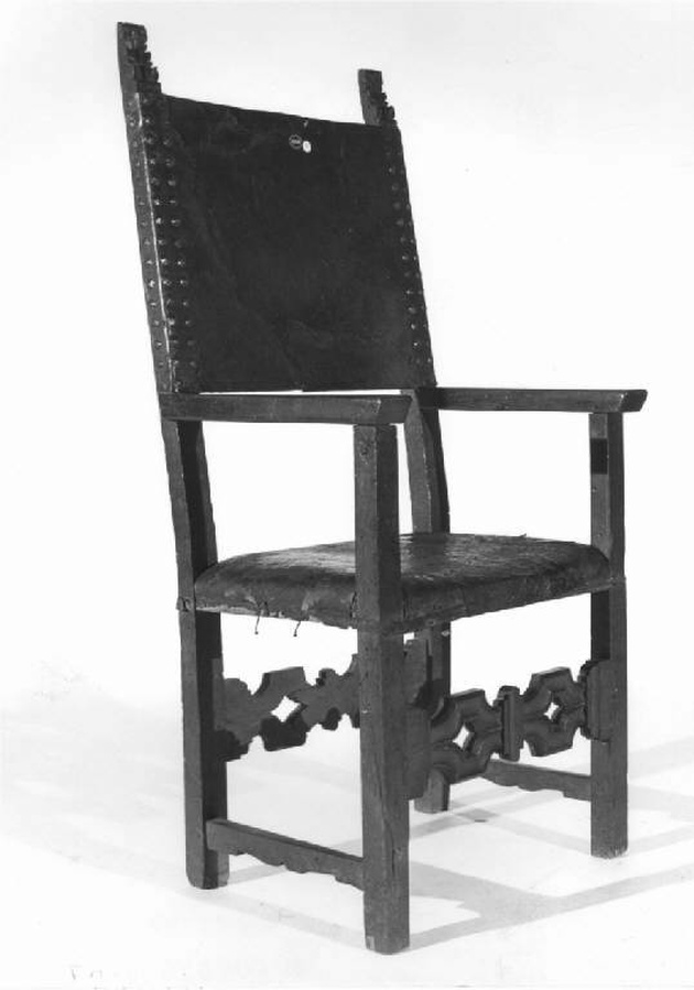 seggiolone, opera isolata - produzione piemontese (fine/inizio secc. XVI/ XVII)