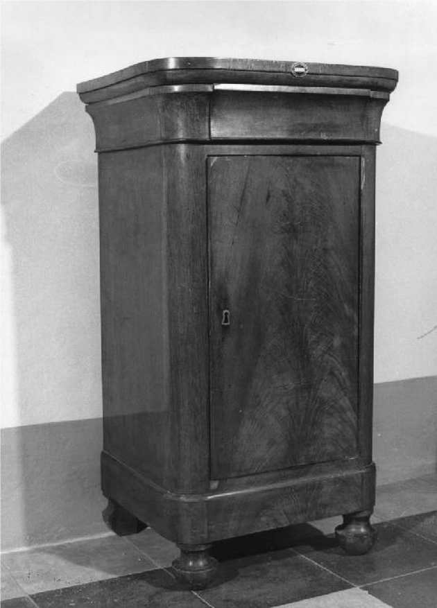 comodino, opera isolata - manifattura lombarda (seconda metà sec. XIX)