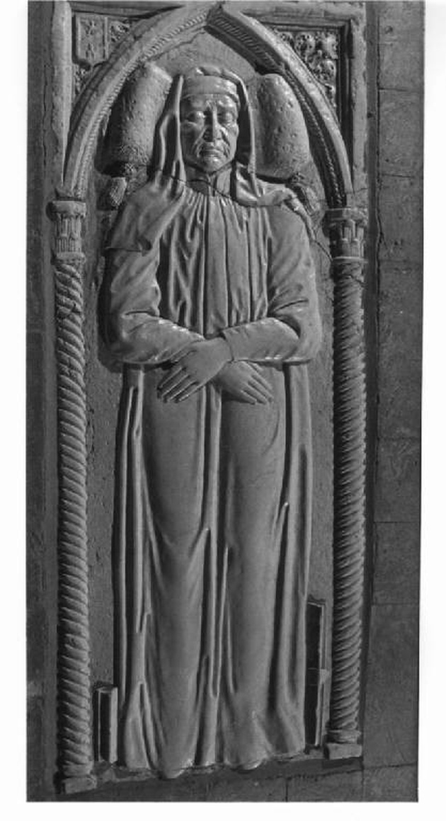 monaco priore (lapide tombale, opera isolata) - produzione lombarda (fine sec. XV)
