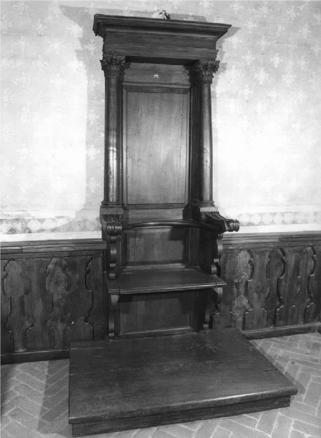 sedia - curule, opera isolata - manifattura lombarda (sec. XX)