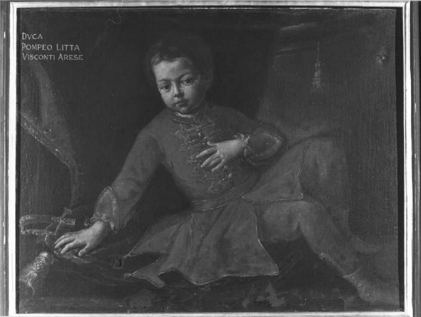 ritratto del duca pompeo Litta Visconti Arese bambino (dipinto, opera isolata) - ambito lombardo (prima metà sec. XVIII)
