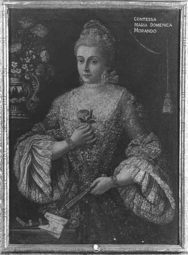 ritratto della contessa maria domenica Morando (dipinto, opera isolata) - ambito lombardo (sec. XVIII)