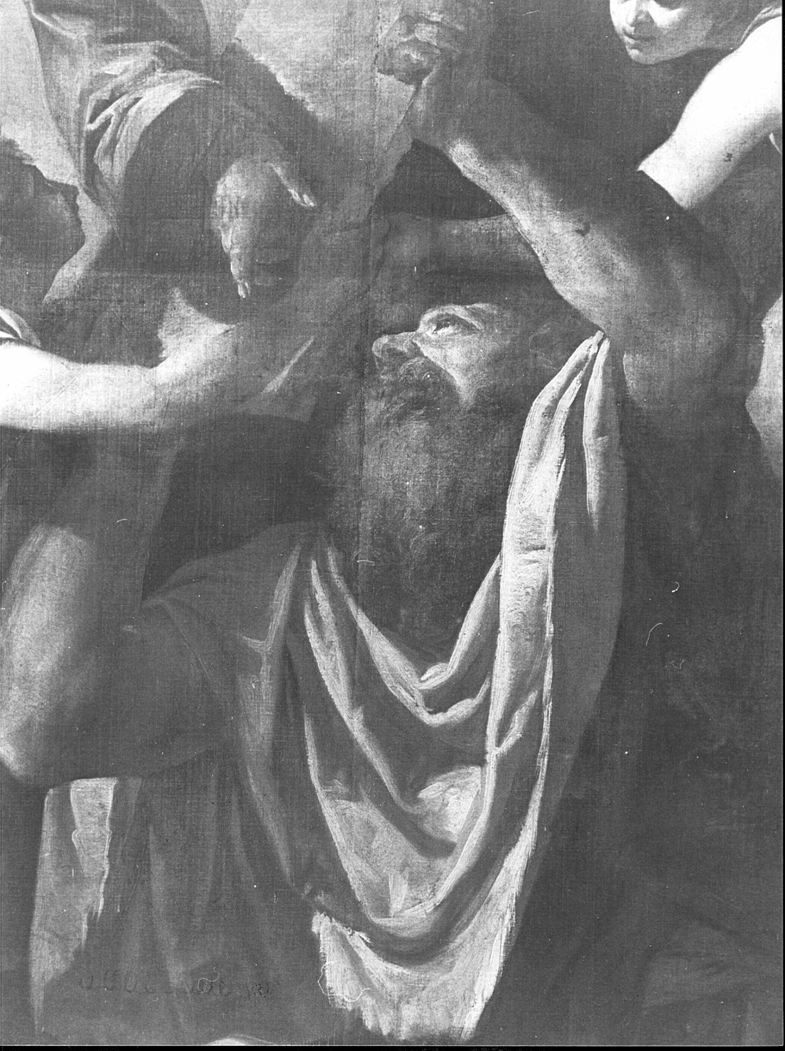 Mosè riceve da Dio le tavole della legge (dipinto, opera isolata) - ambito lombardo (sec. XVII)