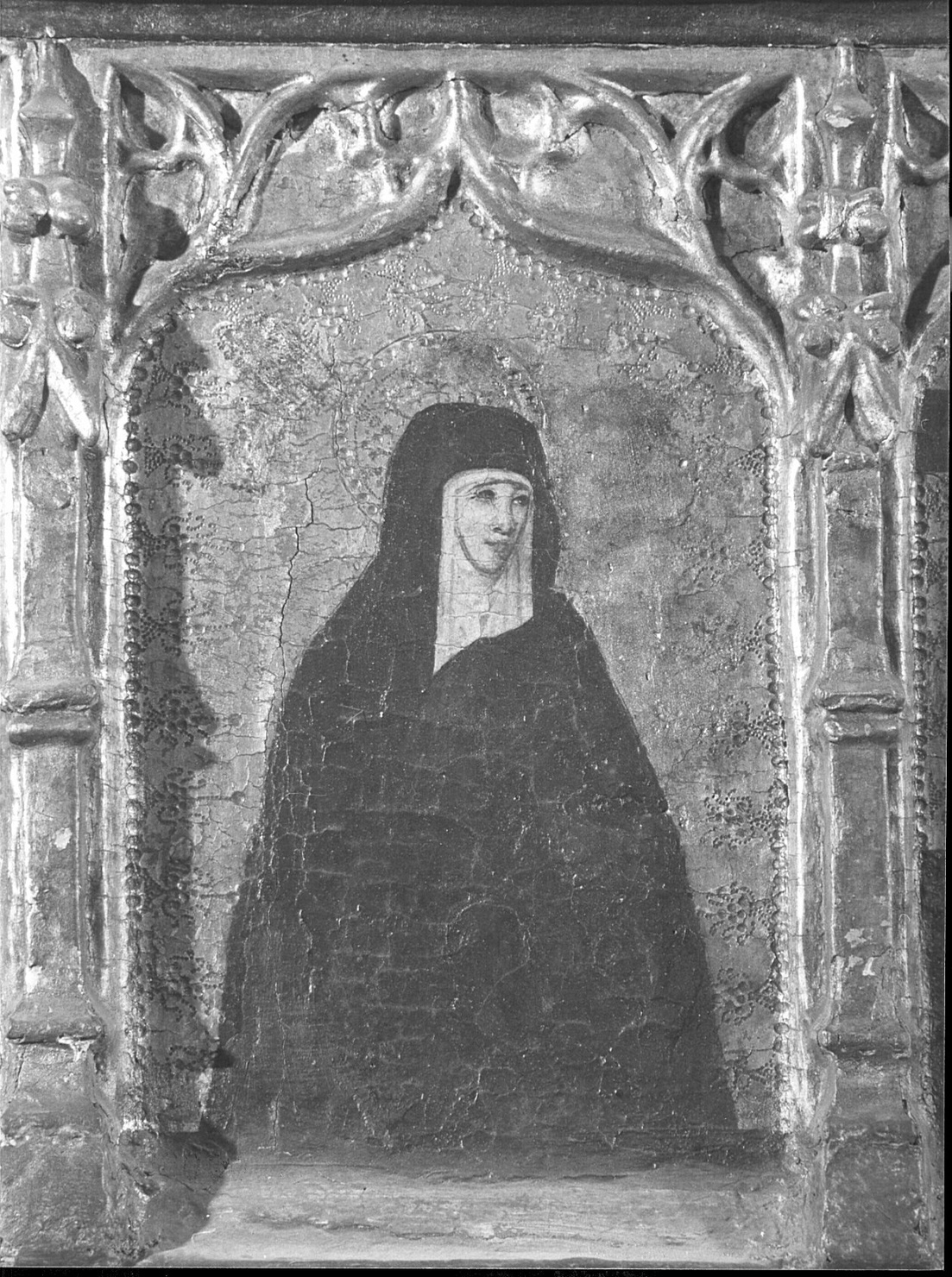 Madonna addolorata (dipinto, elemento d'insieme) - ambito pavese (terzo quarto sec. XV)