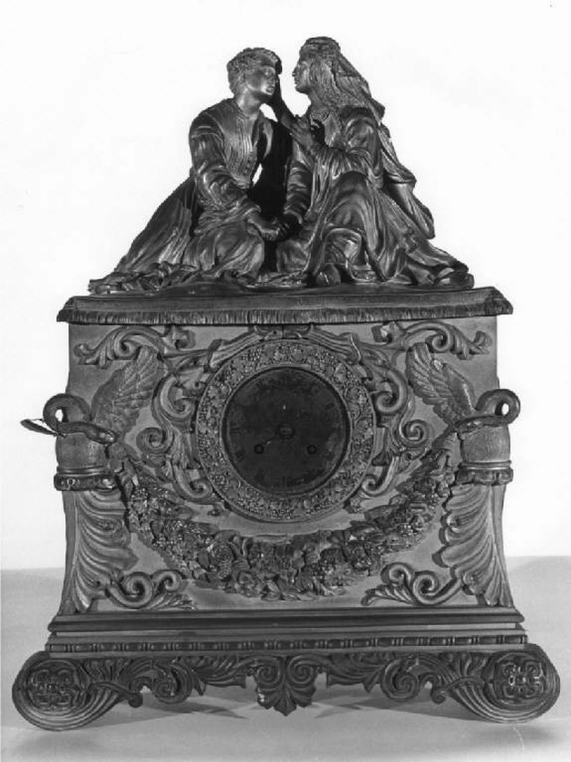 Paolo e Francesca (orologio - da tavolo, opera isolata) - manifattura lombarda (primo quarto sec. XIX)