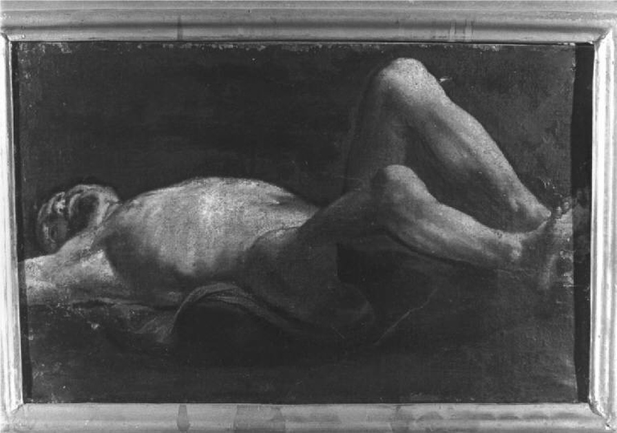 nudo maschile (dipinto, opera isolata) - ambito lombardo (sec. XIX)