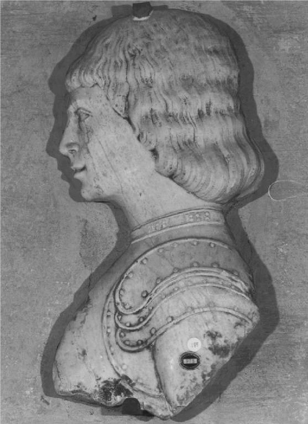 ritratto maschile di profilo (rilievo, opera isolata) - ambito lombardo (sec. XV)