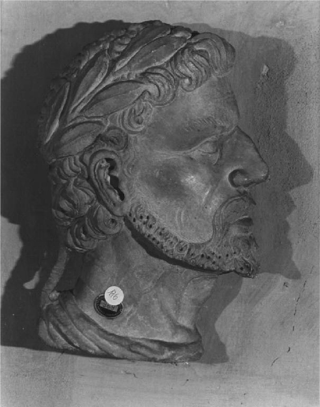 testa d'uomo di profilo (rilievo, opera isolata) - ambito lombardo (sec. XIX)