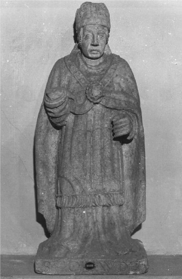 San claudio vescovo (statua, opera isolata) - ambito italiano (sec. XIV)