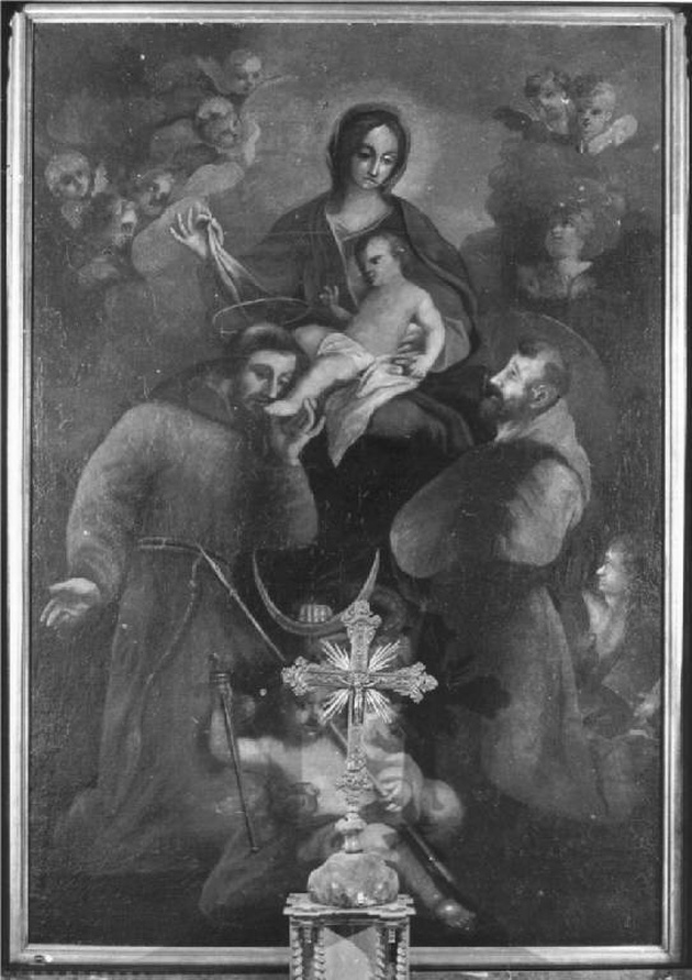 Madonna in trono e Santi (dipinto, opera isolata) - ambito lombardo (sec. XVII)