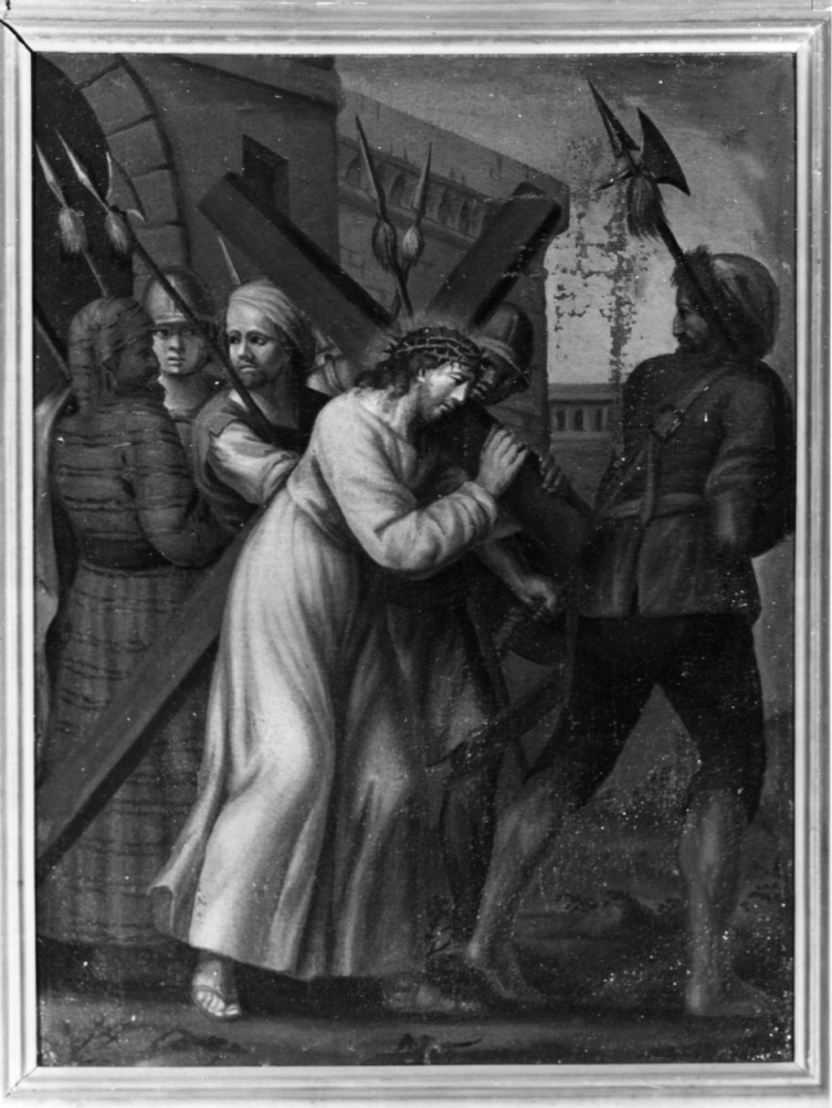 stazione II: Gesù caricato della croce (dipinto, elemento d'insieme) - ambito lombardo (sec. XVIII)