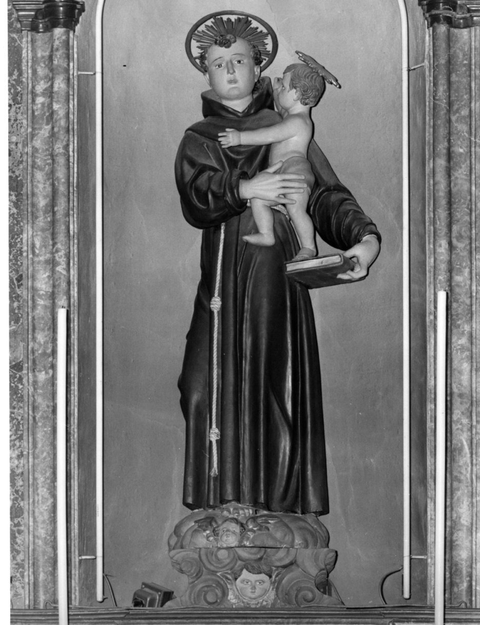 Sant'Antonio da Padova con il bambino (statua, opera isolata) - bottega lombarda (sec. XIX)