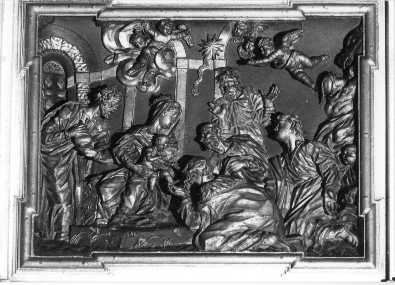 adorazione dei Re Magi (rilievo, elemento d'insieme) - bottega lombarda (sec. XVIII)
