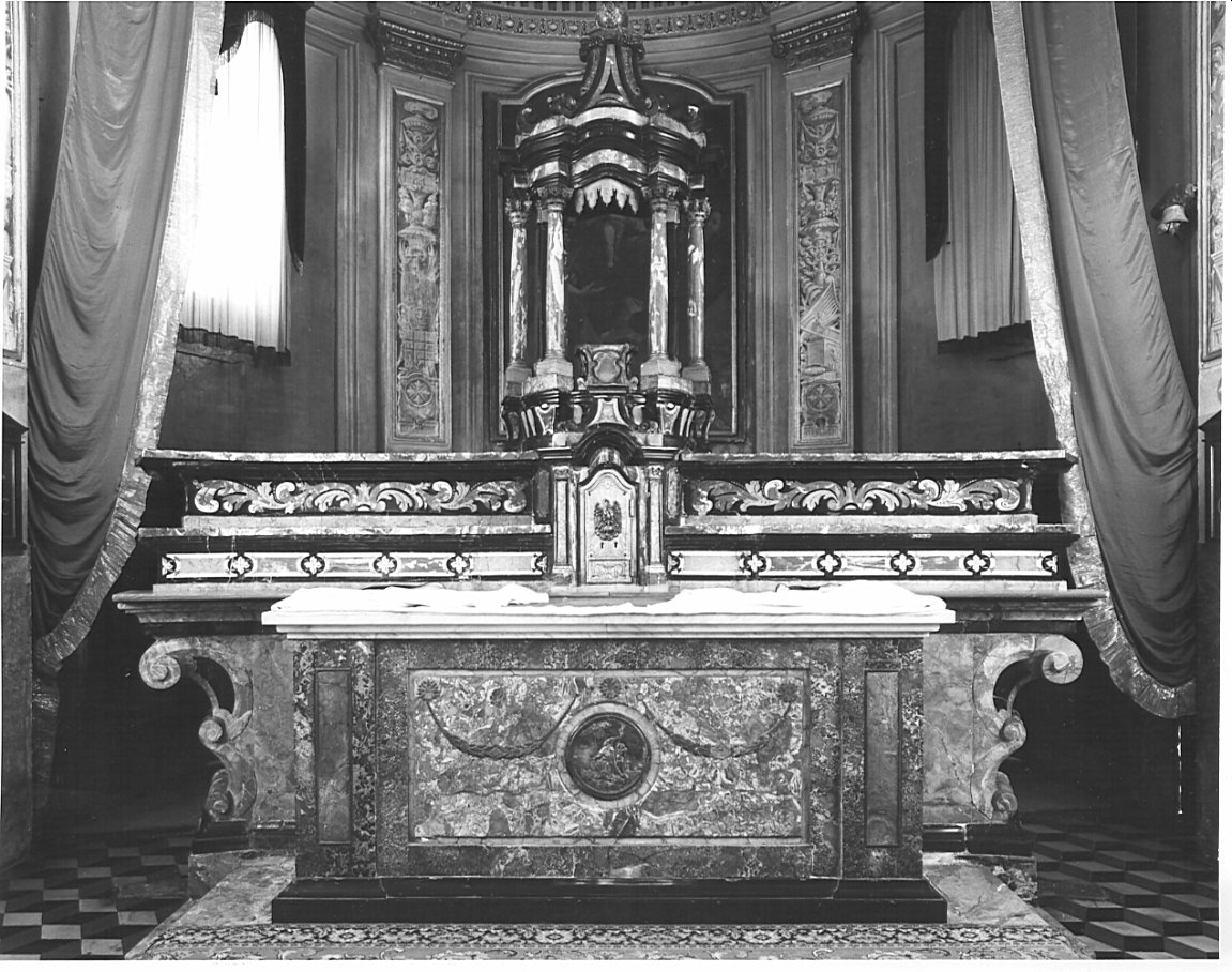 altare maggiore, complesso decorativo - bottega lombarda (sec. XVIII, sec. XIX)