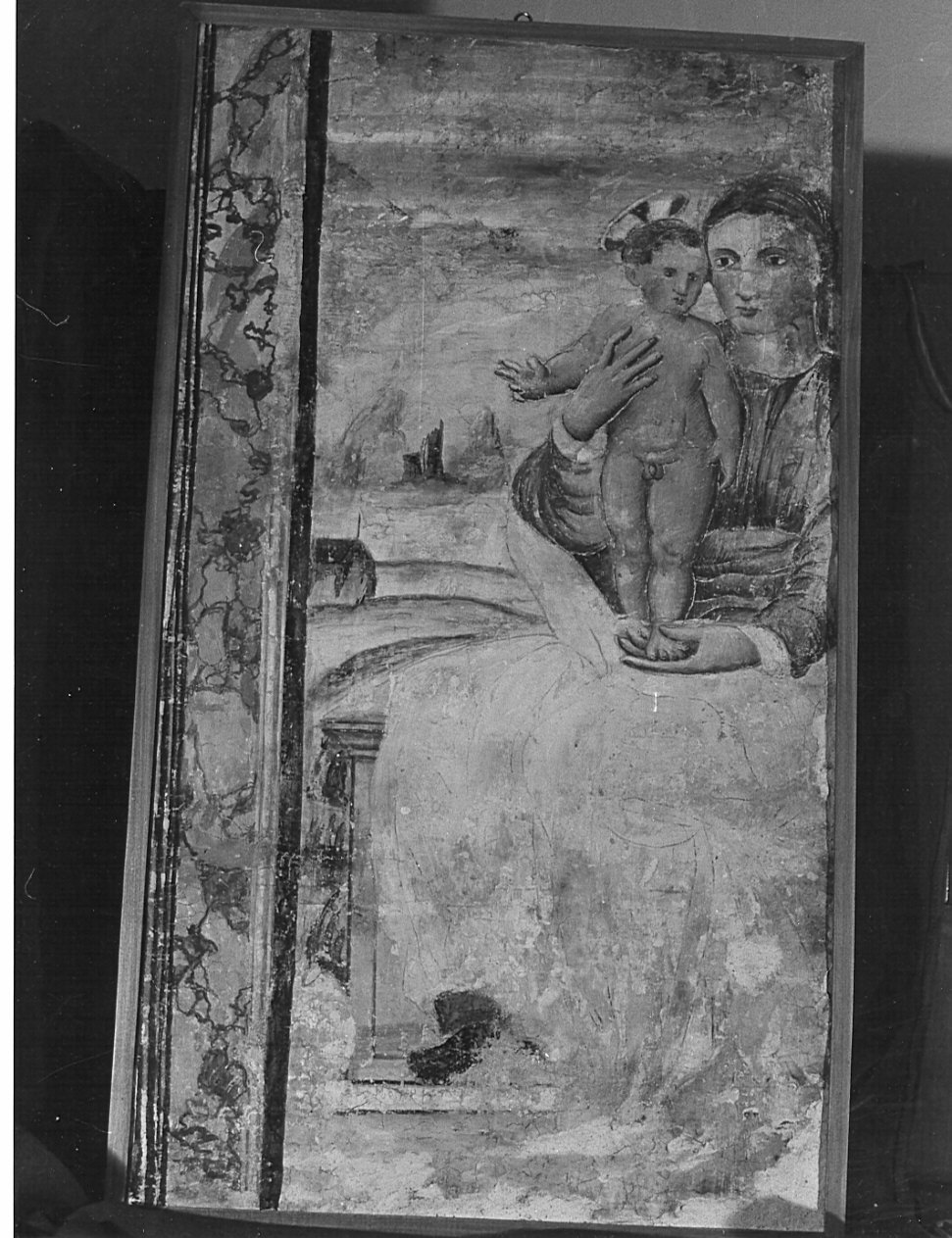 Madonna del popolo, Madonna con bambino (dipinto, opera isolata) - bottega lombarda (sec. XVI)