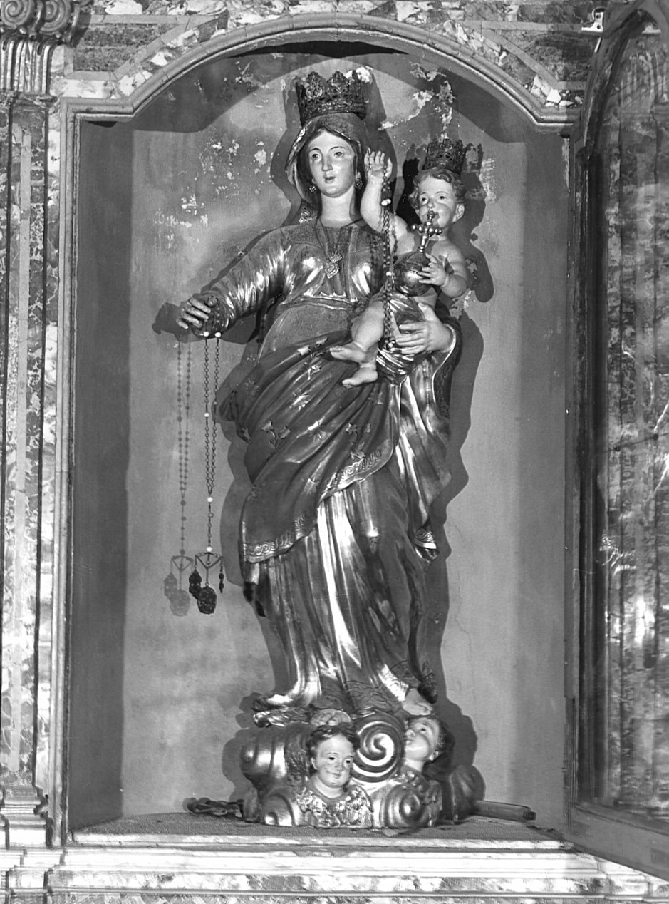 Madonna del Rosario (statua, opera isolata) - bottega lombarda (prima metà sec. XVIII)