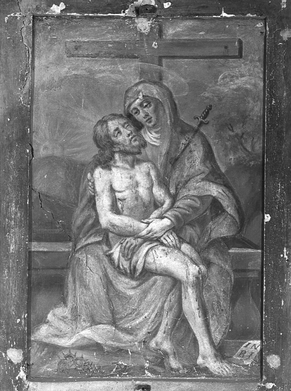 Pietà (dipinto, frammento) - ambito lombardo (fine sec. XVIII)