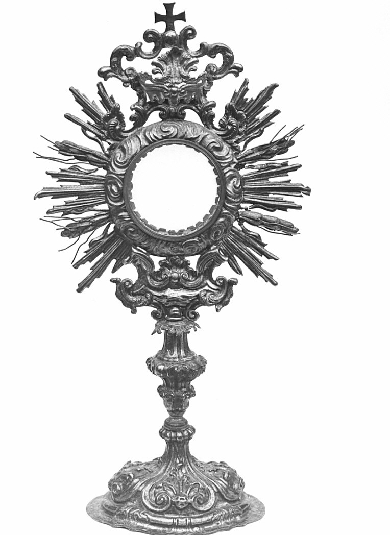 ostensorio - a raggiera, opera isolata - bottega lombarda (sec. XVIII)