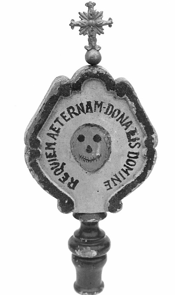 mazza processionale, opera isolata - bottega lombarda (fine/inizio secc. XVIII/ XIX)