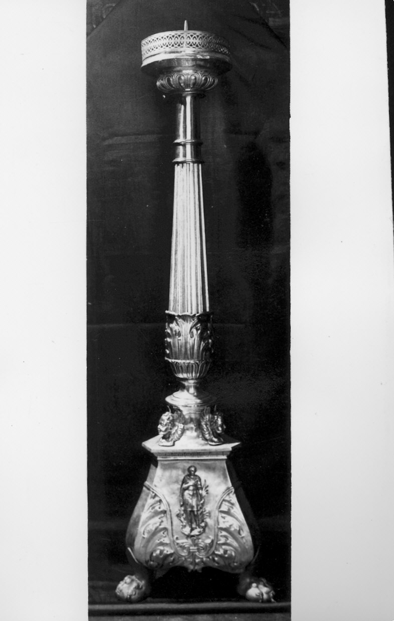 candeliere, serie - bottega italiana (seconda metà sec. XIX)