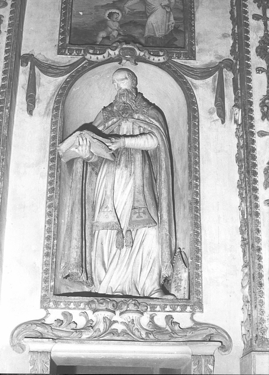 Sant'Agostino (statua, opera isolata) - bottega lombarda (sec. XVII)