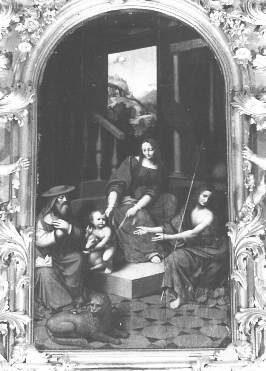 Madonna con Bambino e San Gerolamo (dipinto, opera isolata) di Rizzi Gian Pietro detto Giampietrino (attribuito) (prima metà sec. XVI)