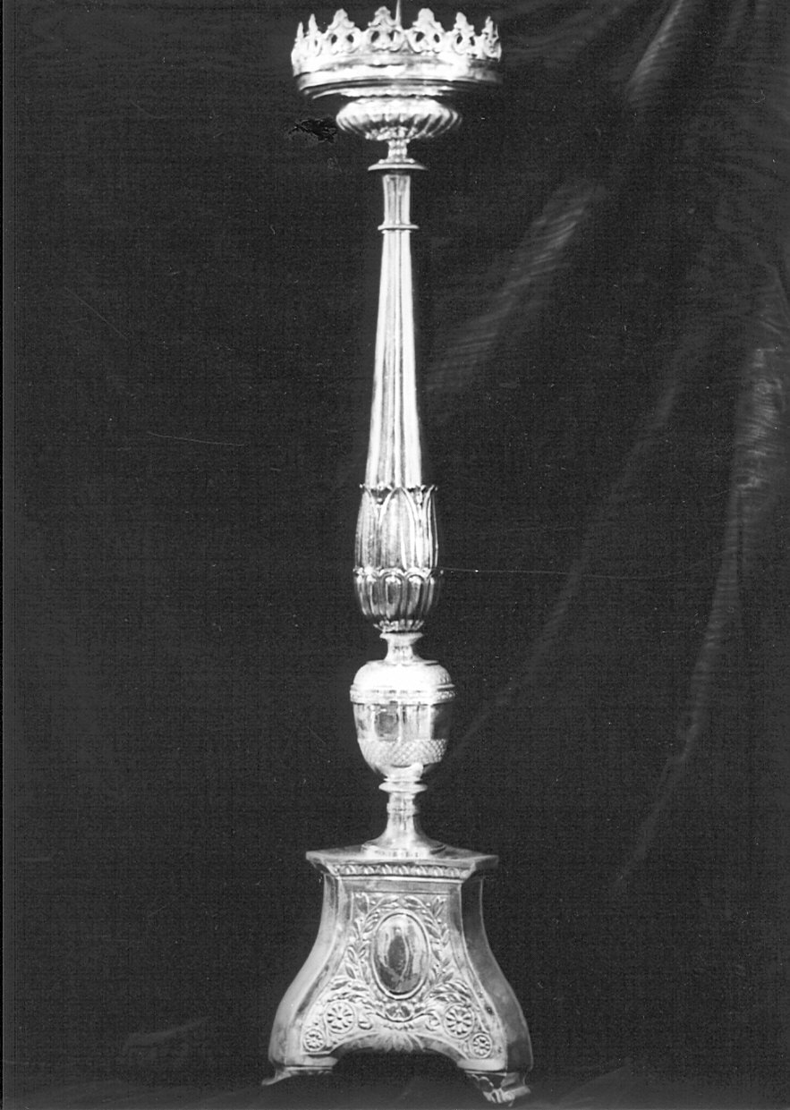 candeliere d'altare, opera isolata - bottega lombarda (sec. XIX)