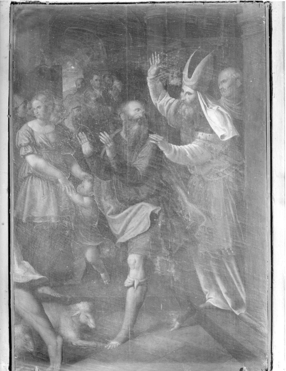 San Gioacchino cacciato dal tempio (dipinto) di Piazza Callisto (sec. XVI)