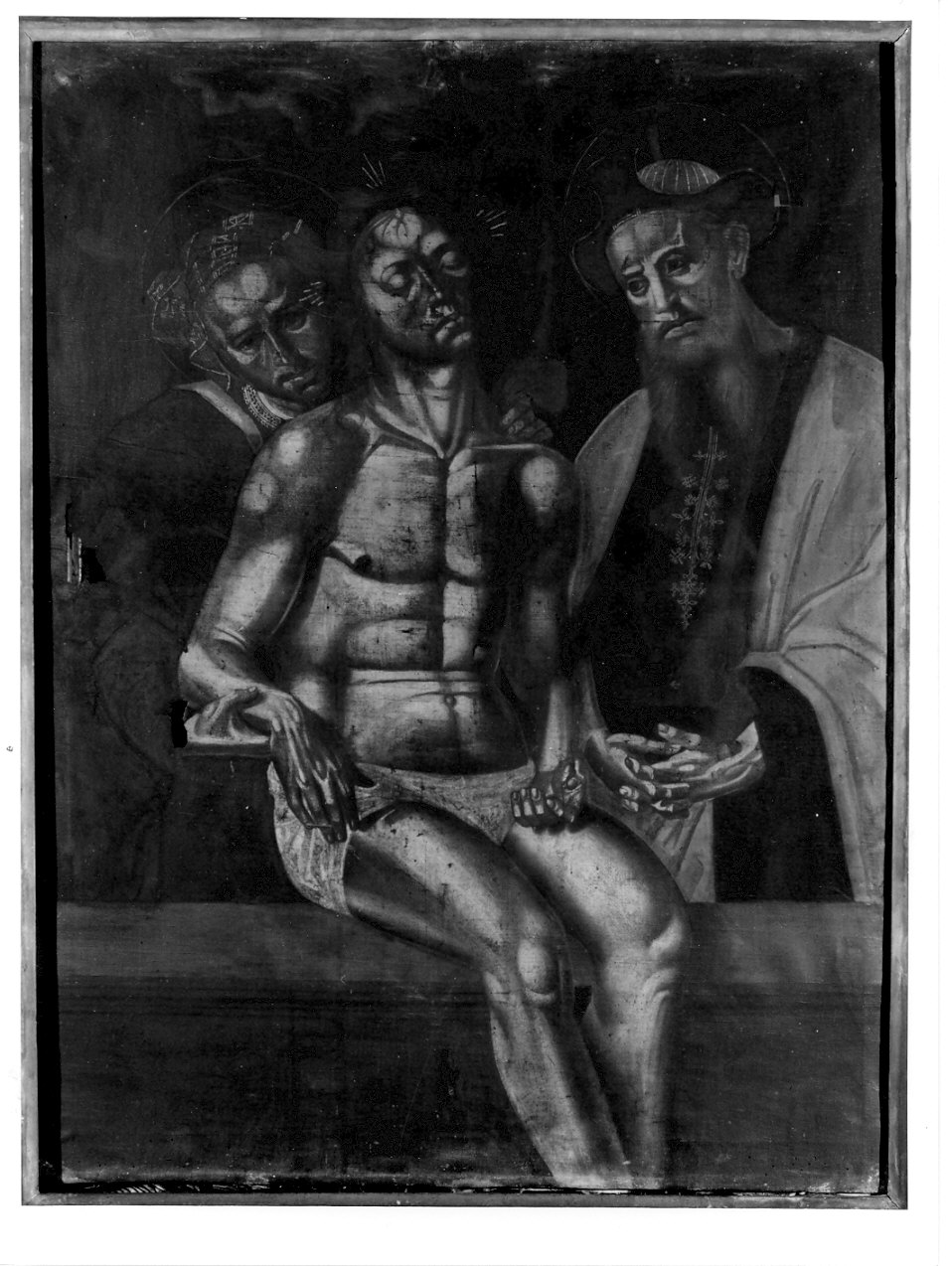 Cristo morto (dipinto, opera isolata) - ambito lombardo (sec. XVII)