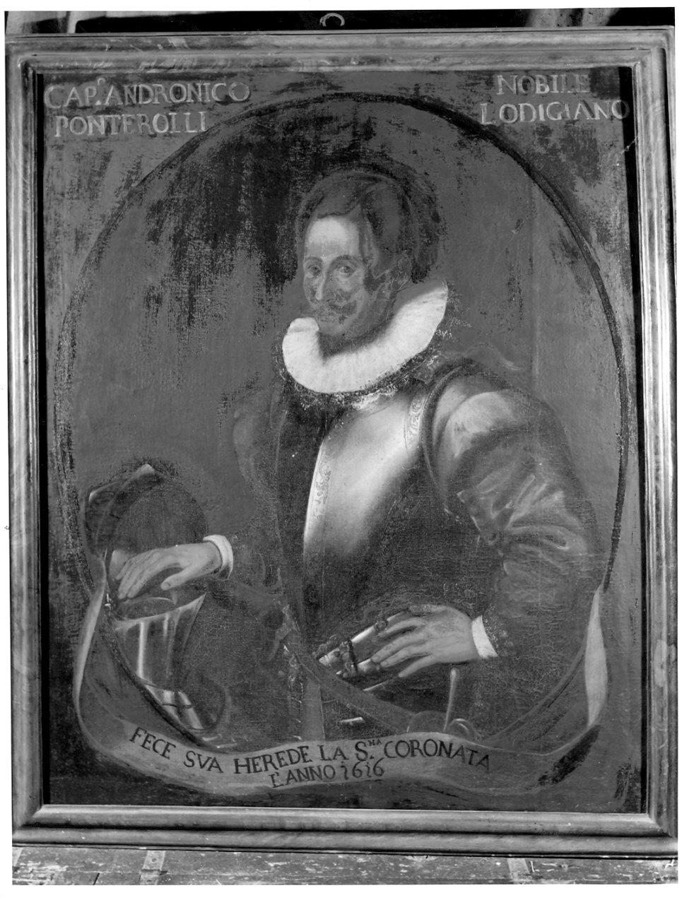 ritratto del nobile lodigiano Andronico Pontiroli (dipinto) - ambito lombardo (sec. XVII)