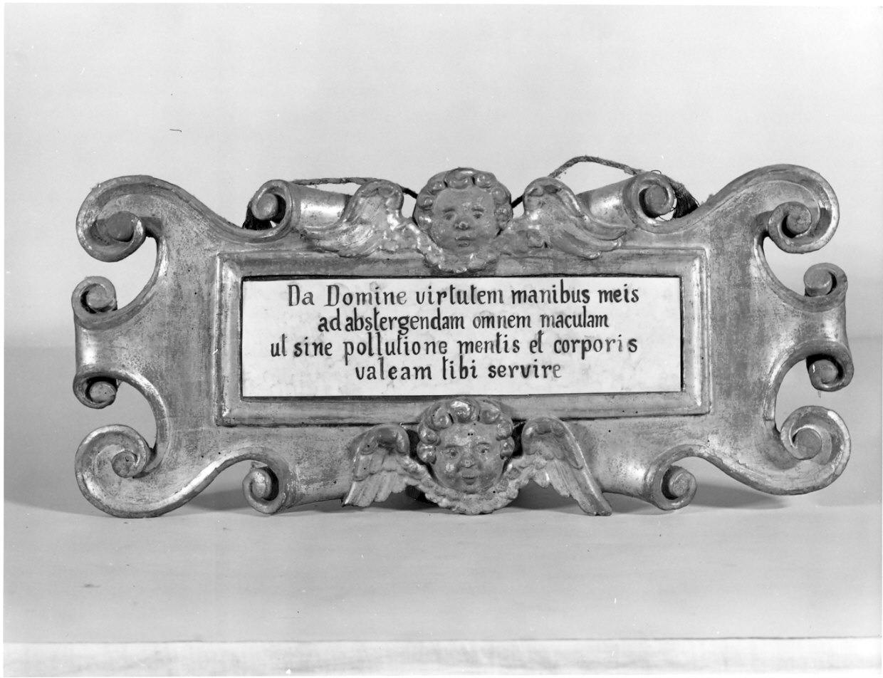 targa, opera isolata - bottega lombarda (sec. XVIII)