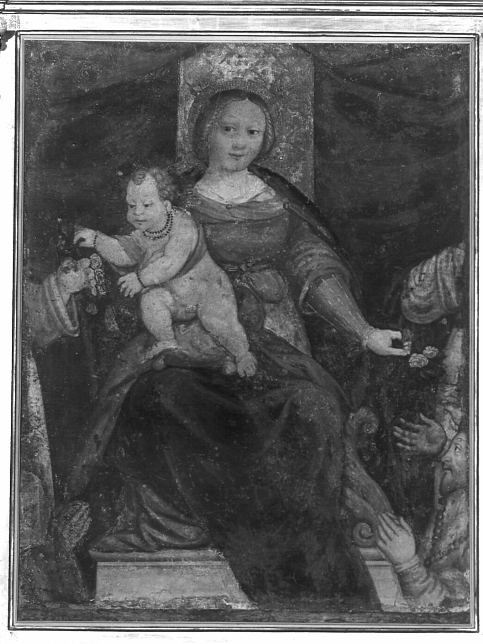 Madonna in trono con Bambino (dipinto, opera isolata) - ambito lombardo (sec. XVI)