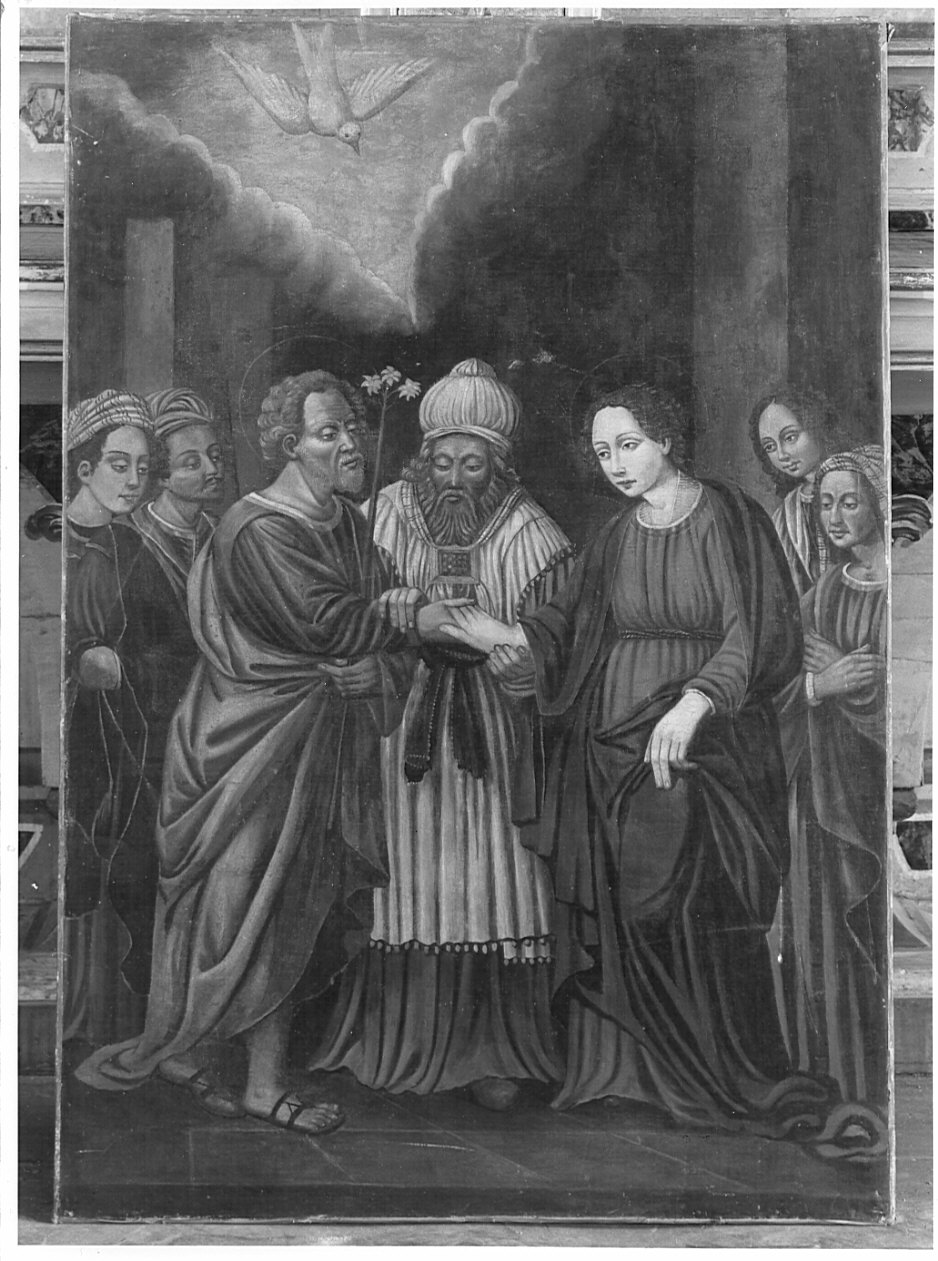 Sposalizio di Maria Vergine (dipinto, opera isolata) - ambito lombardo (sec. XVI)
