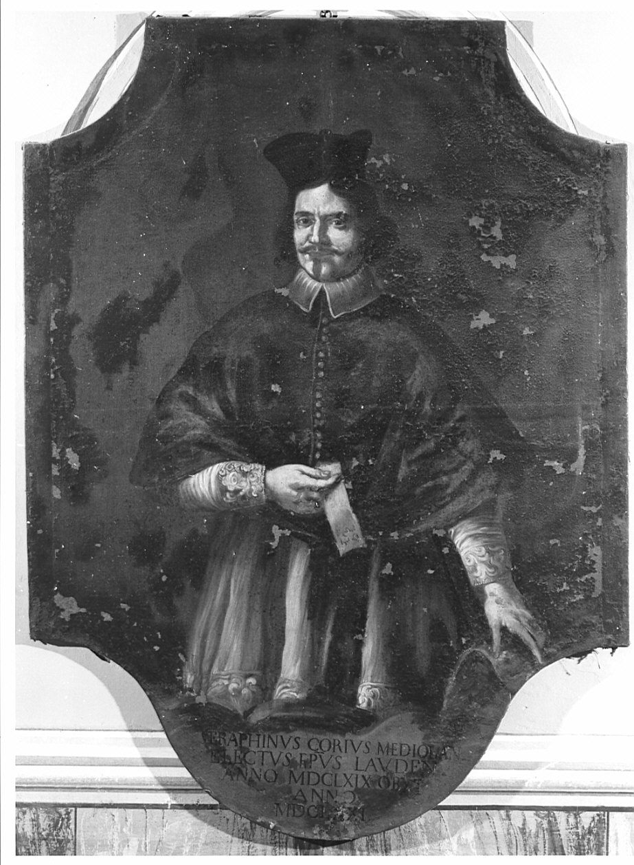 Ritratto del vescovo Serafino Corio (dipinto, opera isolata) - ambito italiano (fine sec. XVII)