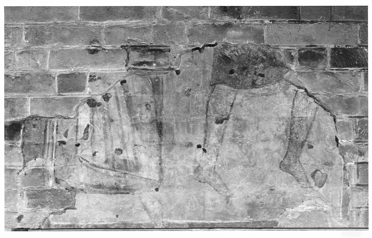 due figure (dipinto, frammento) - ambito lombardo (fine sec. XIII)